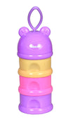 The Little Lookers Portable Baby Formula Dispenser| BPA Free Milk Powder Container for Infants Toddler| 3 Compartment Front Open Formula Food Fruit Storage