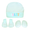 THE LITTLE LOOKERS Cotton Cap,Mitten and Booty Set for Unisex New Born Babies and Infants