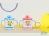 THE LITTLE LOOKERS Premium Quality Bpa Free Unbreakable Sippy Cup (Sipper Mugs for Kids/Children/Babies/Infants) Spout Infant PP/Glass Look Water/Juice Training Sipper Cup with Handles-200ml (Pack of 2)