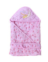 The Little Lookers Newborn Baby Quilted Wrapper Cum Blanket |Cotton Baby Wrap with Hood & Belt/Swaddle/Baby dohar/Baby odhna with Cute Prints