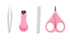 THE LITTLE LOOKERS Baby Scissors and Nail Clipper set/4-In-1 Baby Grooming Kit in Plastic Box Packing