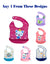 THE LITTLE LOOKERS Waterproof Washable Plastic Printed Baby Bib Apron/Double Layered PVC for Fast Drying with tich Button & Tray/Cute Print in Attractive Colors