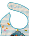 THE LITTLE LOOKERS Waterproof Washable Plastic Printed Baby Bib Apron/Double Layered PVC for Fast Drying with tich Button & Tray/Cute Print in Attractive Colors