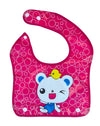 THE LITTLE LOOKERS Waterproof Washable Plastic Printed Baby Bib Apron/Double Layered PVC for Fast Drying with tich Button & Tray/Cute Print in Attractive Colors