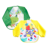 THE LITTLE LOOKERS Sleeved Washable Waterproof Bib/Apron with Pocket & Tying Robe| Cute Prints| Quick Dry PVC Bibs for Newborns/Infants/Toddlers