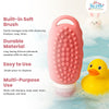 THE LITTLE LOOKERS Baby Shampoo Bottle with Soft Silicone Scrubber | 2-in-1 Shampoo Dispenser & Bath Brush | BPA Free, Leak-Proof Travel Bottle (90ml) for Baby Bathing, Gentle Massage & Cleaning