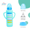 The Little Lookers High Borosilicate Glass Feeding Bottle with Handle Silicon Cover for Baby/Feeder for Newborn | Super Soft Flow Control & Anti Colic Nipple for Infants/Toddlers