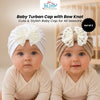 THE LITTLE LOOKERS Baby Turban Cap | Bow Knot Headwear for Newborn Boys & Girls | Soft & Cute Baby Hat | Cap for Babies | Lovely Flower Turban Cap 3-12 Months