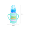 The Little Lookers High Borosilicate Glass Feeding Bottle with Handle Silicon Cover for Baby/Feeder for Newborn | Super Soft Flow Control & Anti Colic Nipple for Infants/Toddlers