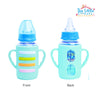 The Little Lookers High Borosilicate Glass Feeding Bottle with Handle Silicon Cover for Baby/Feeder for Newborn | Super Soft Flow Control & Anti Colic Nipple for Infants/Toddlers