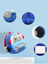THE LITTLE LOOKERS Preschool Kids School Bags Cute Soft Plush Baby Backpack for Baby Boys, Baby Girls- Blue (Police Car)