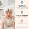 THE LITTLE LOOKERS Baby Turban Cap | Bow Knot Headwear for Newborn Boys & Girls | Soft & Cute Baby Hat | Cap for Babies | Lovely Flower Turban Cap 3-12 Months