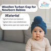 THE LITTLE LOOKERS Baby Soft Wool Knitted Turban Cap – Warm & Breathable Winter Headwrap for Newborns, Infants & Toddlers – Stylish Beanie for Baby Girls & Boys