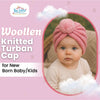 THE LITTLE LOOKERS Baby Soft Wool Knitted Turban Cap – Warm & Breathable Winter Headwrap for Newborns, Infants & Toddlers – Stylish Beanie for Baby Girls & Boys