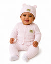 THE LITTLE LOOKERS New Born Baby Suit 5-Piece Set | Soft Polyester Quilted Top, Cap, Bib & 2 Bottoms (Open/Folded Feet)| Warm Clothing Set for Babies