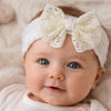 THE LITTLE LOOKERS Baby Hairband | Lace Bow Headbands | Stretchable & Lightweight | Headband for Newborns, Infants & Girls | Soft Elastic Cotton Hair Band