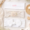 THE LITTLE LOOKERS Baby Hairband | Lace Bow Headbands | Stretchable & Lightweight | Headband Accessory for Newborns, Infants & Girls | Soft Elastic Cotton Hair Band 3 pcs Set (6 Months - 5Years)