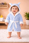 THE LITTLE LOOKERS Bathrobe for Babies | Super Soft & Absorbent | Hooded Bathrobe for Kids | Baby Hooded Bathgown for Newborn & Infant