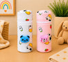 THE LITTLE LOOKERS Soft Plush Stretchable Baby Feeding Bottle Cover with Easy to Hold Strap | Cute Animated Overall Print Pack of 2 (Multicolor, Zip Closure 330ml,/11oz)