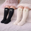 THE LITTLE LOOKERS Socks for Kids | Kid's Compact Cotton Stretch Solid Knee Length Sock | Stylish Socks | No Tightness | Cute Bow Pattern