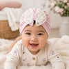 THE LITTLE LOOKERS Baby Turban Cap | Bow Knot Headwear for Newborn Boys & Girls | Soft & Cute Baby Hat | Cap for Babies | Lovely Flower Turban Cap 3-12 Months