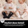 THE LITTLE LOOKERS Socks for Kids | Kid's Compact Cotton Stretch Solid Knee Length Sock | Stylish Socks | No Tightness | Cute Bow Pattern