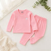 THE LITTLE LOOKERS Kids Winter Thermal Wear | Unisex Fleece Innerwear Set for Baby Girl & Baby Boy | Warm Woolen T-Shirt & Bottom Set