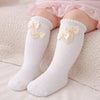 THE LITTLE LOOKERS Socks for Kids | Kid's Compact Cotton Stretch Solid Knee Length Sock | Stylish Socks | No Tightness | High-Top, Bow Pattern