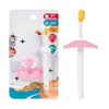 THE LITTLE LOOKERS Silicone Training Toothbrush with Soft Bristles, Gum Massager & Anti-Choking Shield| BPA Free Easy Grip Toothbrush for Babies/Kids/Toddlers