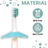 THE LITTLE LOOKERS Silicone Training Toothbrush with Soft Bristles, Gum Massager & Anti-Choking Shield| BPA Free Easy Grip Toothbrush for Babies/Kids/Toddlers