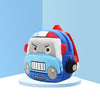 THE LITTLE LOOKERS Preschool Kids School Bags Cute Soft Plush Baby Backpack for Baby Boys, Baby Girls- Blue (Police Car)
