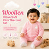 THE LITTLE LOOKERS Kids Winter Thermal Wear | Unisex Fleece Innerwear Set for Baby Girl & Baby Boy | Warm Woolen T-Shirt & Bottom Set