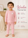 THE LITTLE LOOKERS Kids Winter Thermal Wear | Unisex Fleece Innerwear Set for Baby Girl & Baby Boy | Warm Woolen T-Shirt & Bottom Set