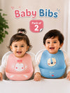 THE LITTLE LOOKERS Silicone Baby Feeding Bib Waterproof Adjustable Neck Closure Wide Food Catcher Pocket