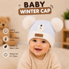THE LITTLE LOOKERS Baby Winter Wool Cap with Double Pom Pom | Soft Knitted Beanie Hat for Boys & Girls | Warm Stretchable Acrylic Wool Cap for Infants & Toddlers (0-2 Years)