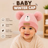THE LITTLE LOOKERS Baby Winter Wool Cap with Double Pom Pom | Soft Knitted Beanie Hat for Boys & Girls | Warm Stretchable Acrylic Wool Cap for Infants & Toddlers (0-2 Years)