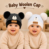 THE LITTLE LOOKERS Baby Winter Wool Cap with Double Pom Pom | Soft Knitted Beanie Hat for Boys & Girls | Warm Stretchable Acrylic Wool Cap for Infants & Toddlers (0-2 Years)