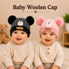 THE LITTLE LOOKERS Baby Winter Wool Cap with Double Pom Pom | Soft Knitted Beanie Hat for Boys & Girls | Warm Stretchable Acrylic Wool Cap for Infants & Toddlers (0-2 Years)