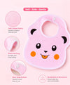 THE LITTLE LOOKERS Baby bibs with Snap button closure /Apron| Cute Animal Soft Cotton Fabric with PVC on Back for Quick Absorption & Fast Drying for Newborns/babies (0-3 years)