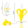The Little Lookers Single Silicone Banana Shaped Teething Toothbrush/Teether for Baby/Toddlers/Infants/Children