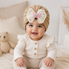 THE LITTLE LOOKERS Baby Turban Cap | Soft Bow Knot Hat for Newborn Boys & Girls (3-18 Months)