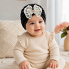 THE LITTLE LOOKERS Baby Turban Cap | Soft Bow Knot Hat for Newborn Boys & Girls (3-18 Months)