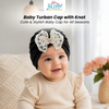 THE LITTLE LOOKERS Baby Turban Cap | Soft Bow Knot Hat for Newborn Boys & Girls (3-18 Months)