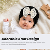 THE LITTLE LOOKERS Baby Turban Cap | Soft Bow Knot Hat for Newborn Boys & Girls (3-18 Months)
