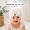 THE LITTLE LOOKERS Baby Turban Cap | Soft Bow Knot Hat for Newborn Boys & Girls (3-18 Months)