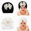 THE LITTLE LOOKERS Baby Turban Cap | Soft Bow Knot Hat for Newborn Boys & Girls (3-18 Months)