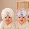 THE LITTLE LOOKERS Baby Turban Cap | Soft Bow Knot Hat for Newborn Boys & Girls (3-18 Months)