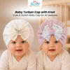 THE LITTLE LOOKERS Baby Turban Cap | Soft Bow Knot Hat for Newborn Boys & Girls (3-18 Months)