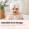 THE LITTLE LOOKERS Baby Turban Cap | Soft Bow Knot Hat for Newborn Boys & Girls (3-18 Months)