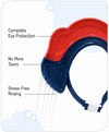 The Little Lookers Soft Silicone & PP Baby Shower Cap | Adjustable Waterproof Bathing Cap for Babies, Toddlers & Kids (Pack of 1)